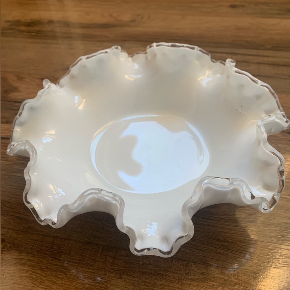 Vintage Fenton Ruffled Edge Candy-Dish